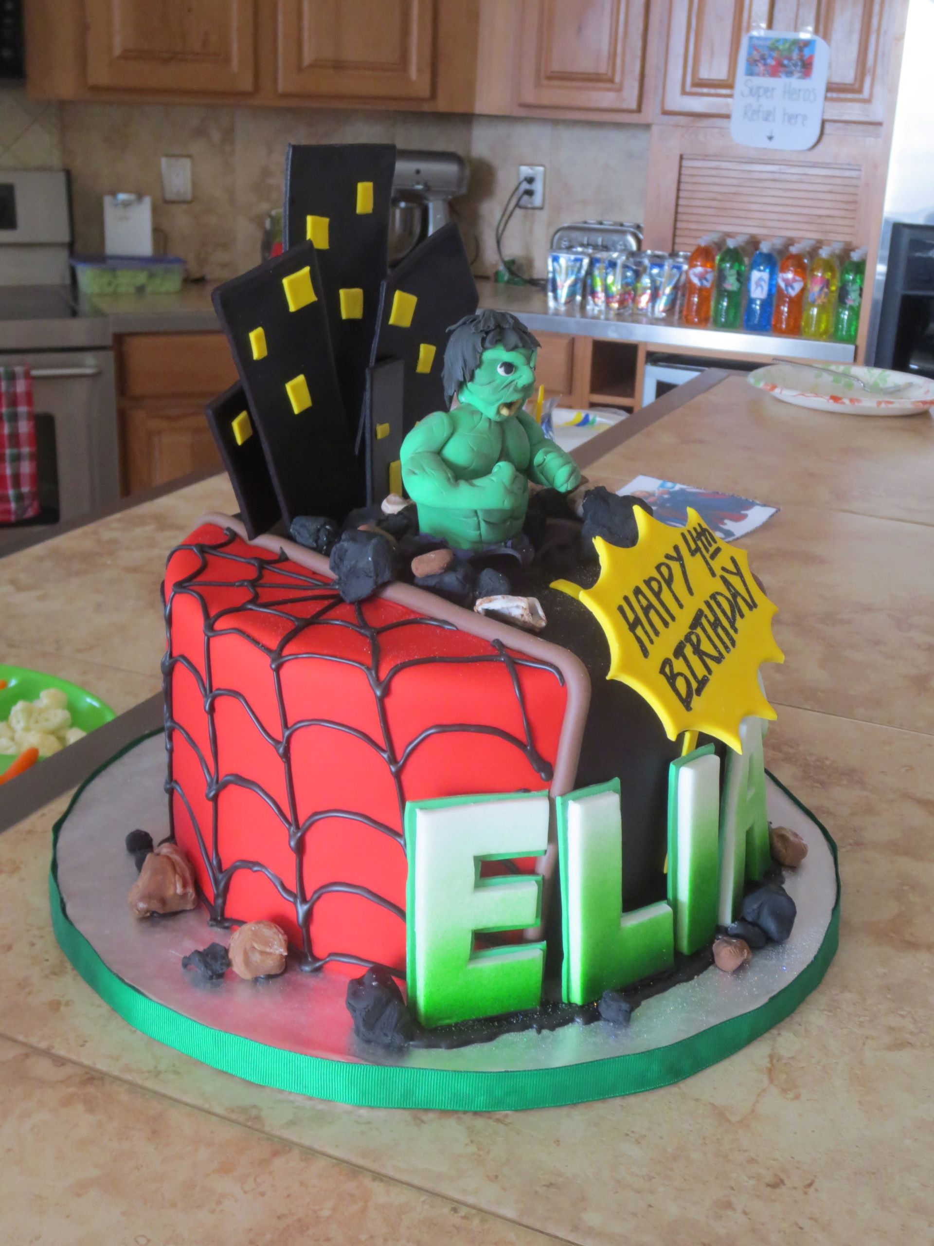 Incredible Hulk Birthday Cake
 hulk birthday cake