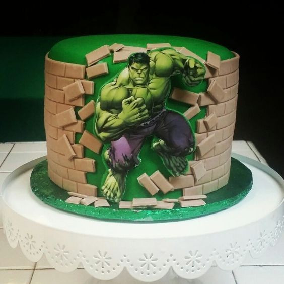 Incredible Hulk Birthday Cake
 1417 best Super Hero Cakes images on Pinterest