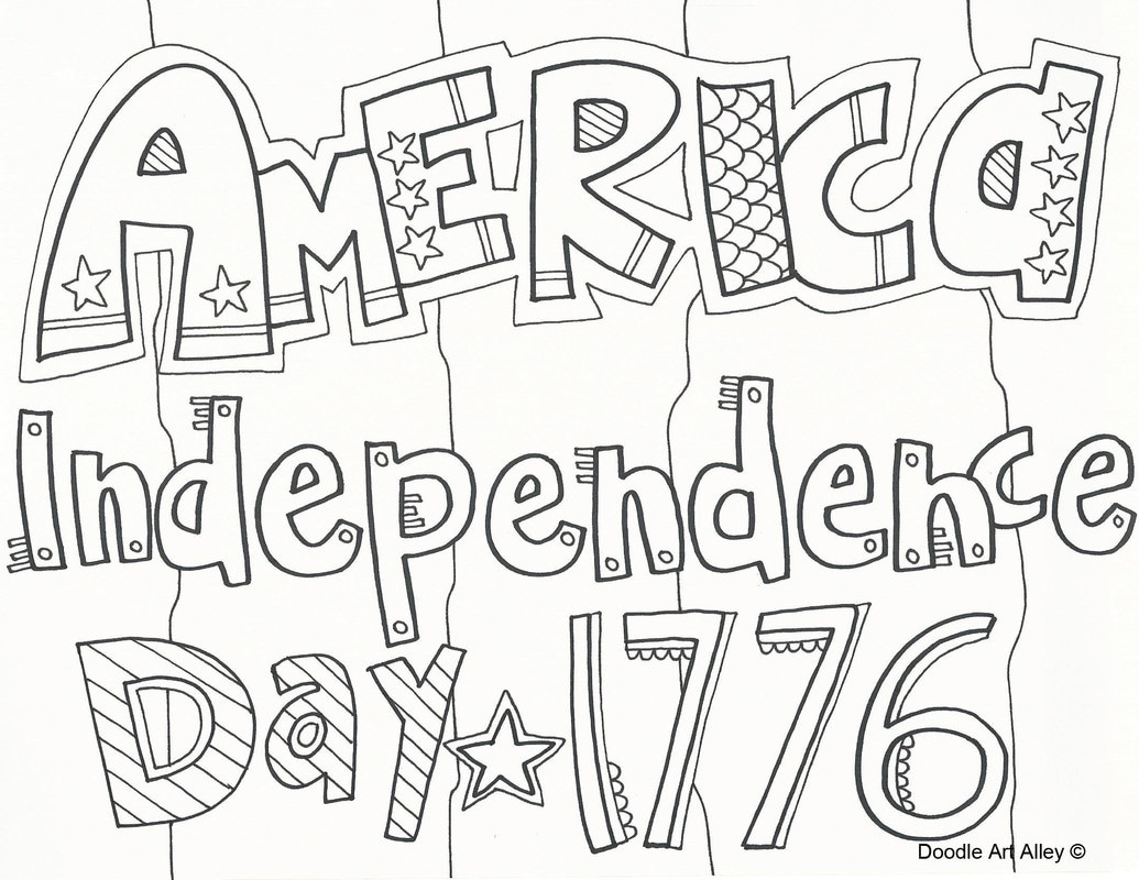 Independence Day Coloring Pages Printable
 Independence Day Coloring Pages Doodle Art Alley