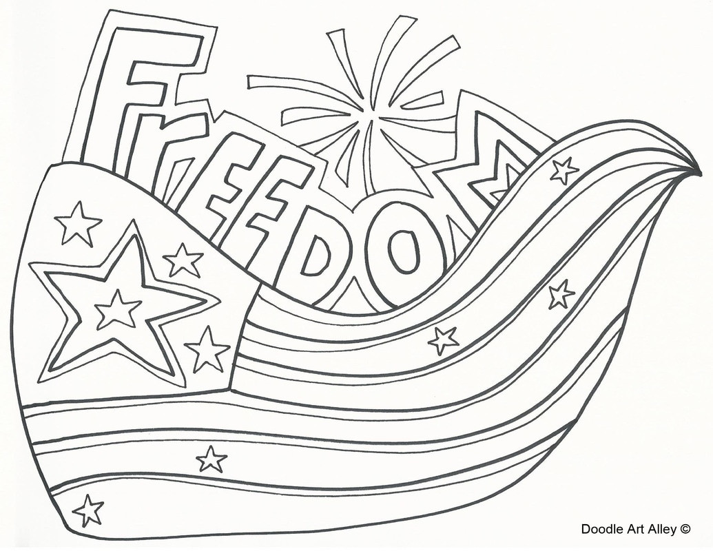 Independence Day Coloring Pages Printable
 Independence Day Coloring Pages Doodle Art Alley