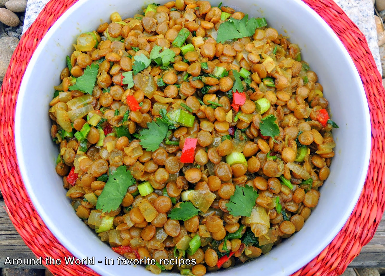 Indian Salad Recipes
 Around the World in favorite recipes Spiced lentil