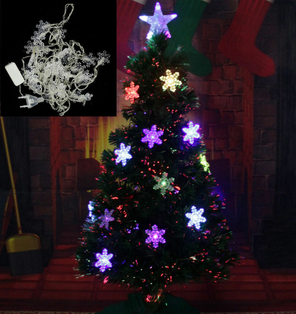 Indoor Christmas Tree
 4 5M 28 LED Snowflak Outdoor Indoor String Fairy Light