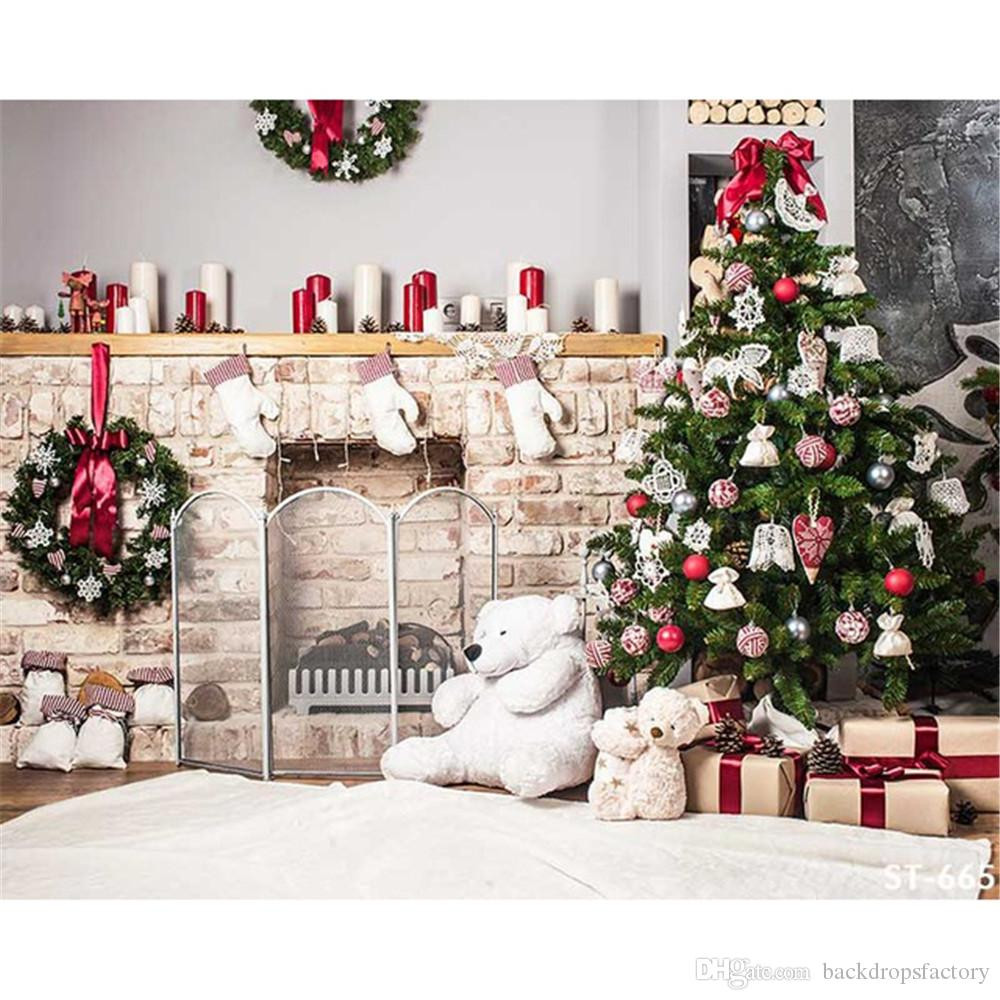 Indoor Christmas Tree
 2018 Indoor Xmas Cloth Backdrops graphy Decorated