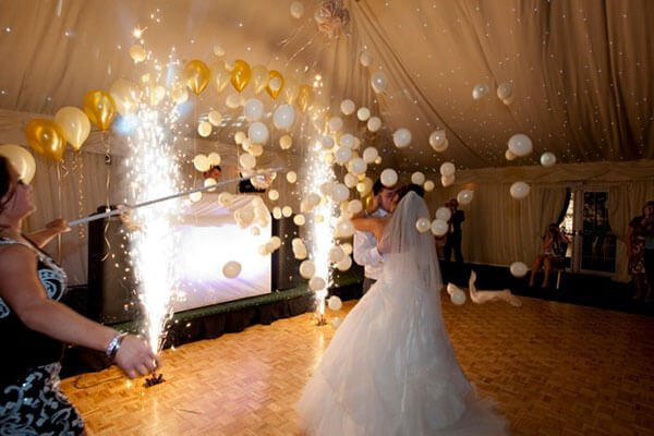 Indoor Sparklers For Weddings
 Wedding confetti cannon dry ice indoor fireworks and