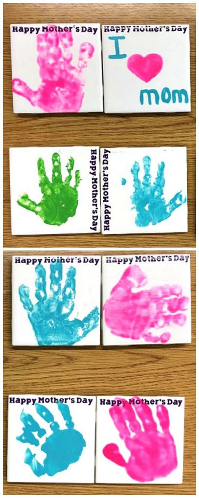 Inexpensive Mother'S Day Gift Ideas For Church
 Handprint tile coasters for a mother s day t Cute