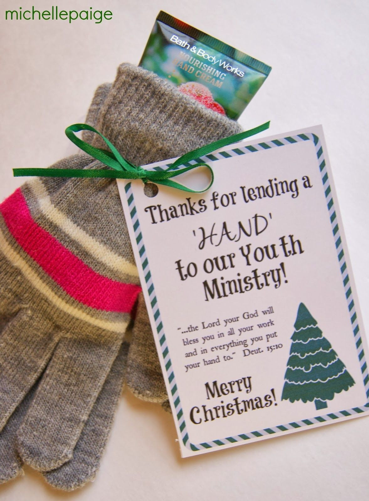 Inexpensive Thank You Gift Ideas For Volunteers
 Volunteer thank you t idea using winter gloves and hand