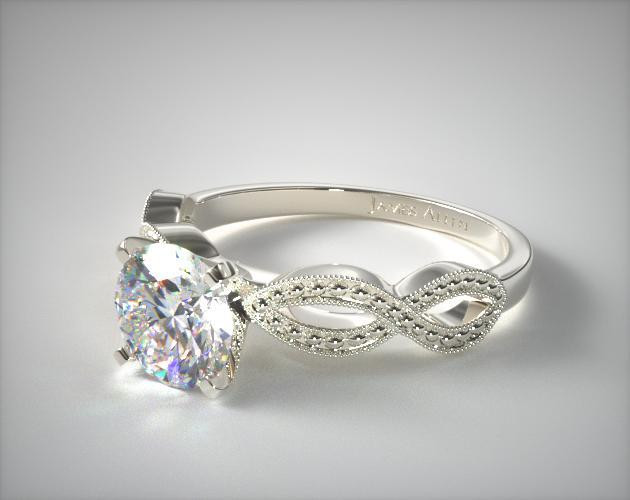 Infinity Wedding Rings
 Vintage Infinity Engagement Ring Platinum