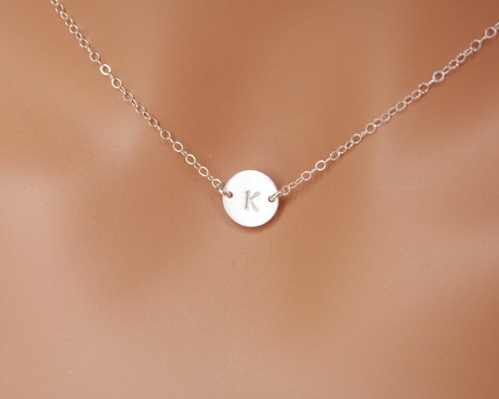 Initial Disc Necklace
 Initial Disc necklace All Sterling Silver engraved by