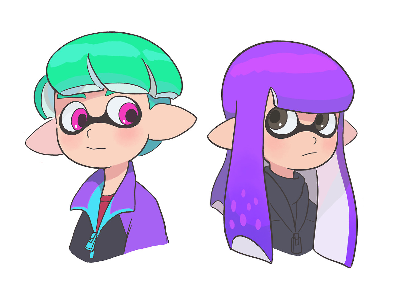 Inkling Girl Hairstyles
 Drew the new squid hairstyles Hope everyone’s Orca s