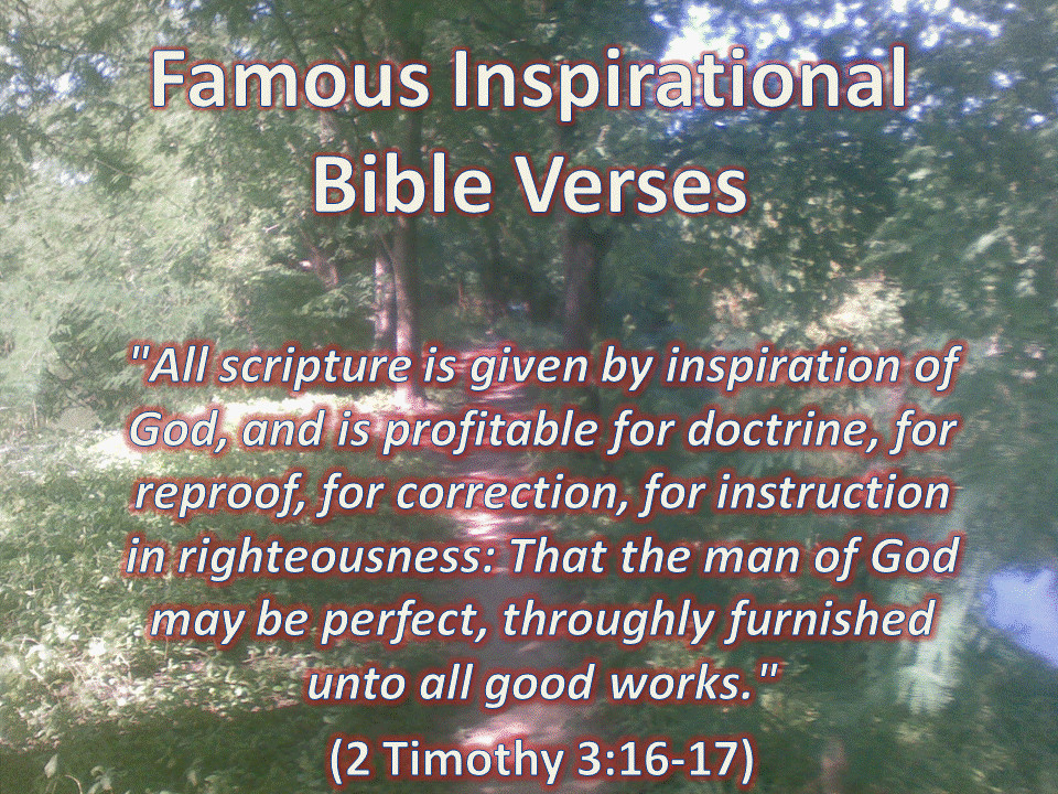 Inspirational Biblical Quotes
 Famous Inspirational Bible Verses Inspirational