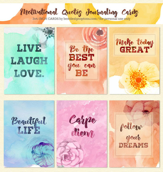 Inspirational Quotes Card
 Note Cards with Motivational Quotes