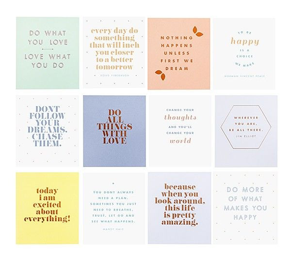 Inspirational Quotes Card
 QUOTE CARDS SET OF 12 INSPIRATION