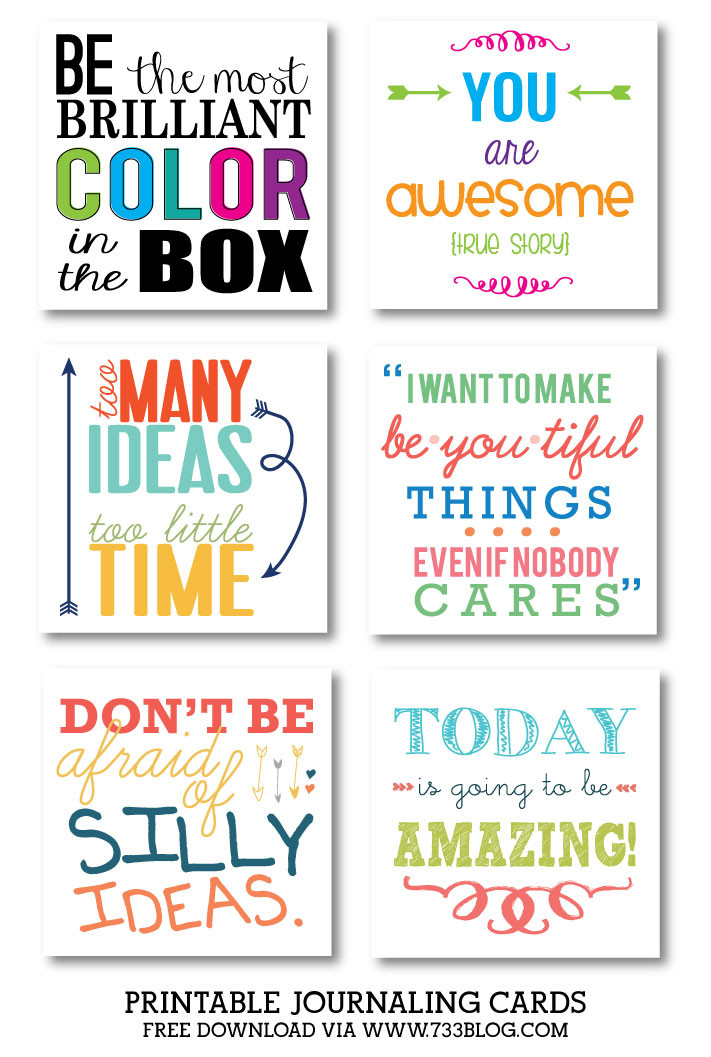 Inspirational Quotes Card
 Journaling Cards Inspiration Made Simple