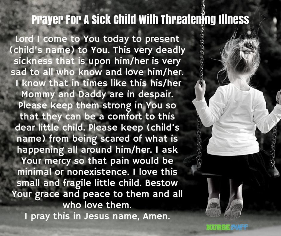 Inspirational Quotes For Sick Child
 10 Miracle Prayers For A Sick Child