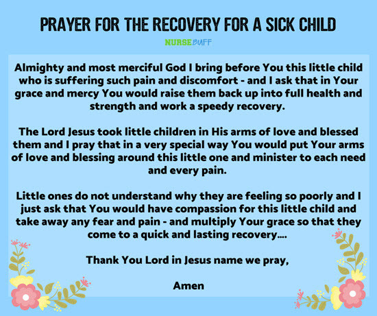 Inspirational Quotes For Sick Child
 10 Miracle Prayers For A Sick Child NurseBuff