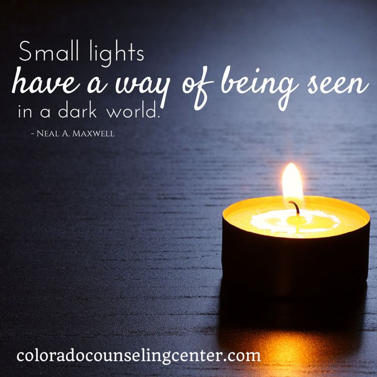 Inspirational Quotes Light
 "Small lights have a way of being seen in a dark world