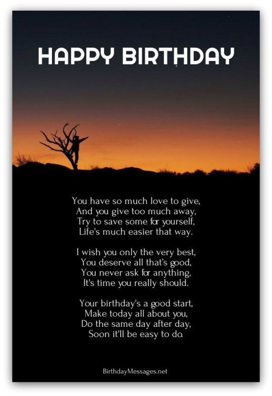 Inspiring Birthday Wishes
 Inspirational Birthday Poems Page 3