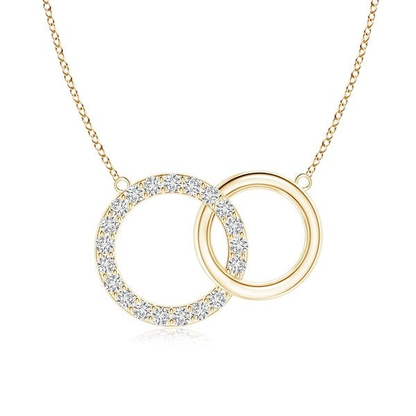 Interlocking Circle Necklace
 Shop Angara 1 1mm Interlocking Diamond Circle Necklace