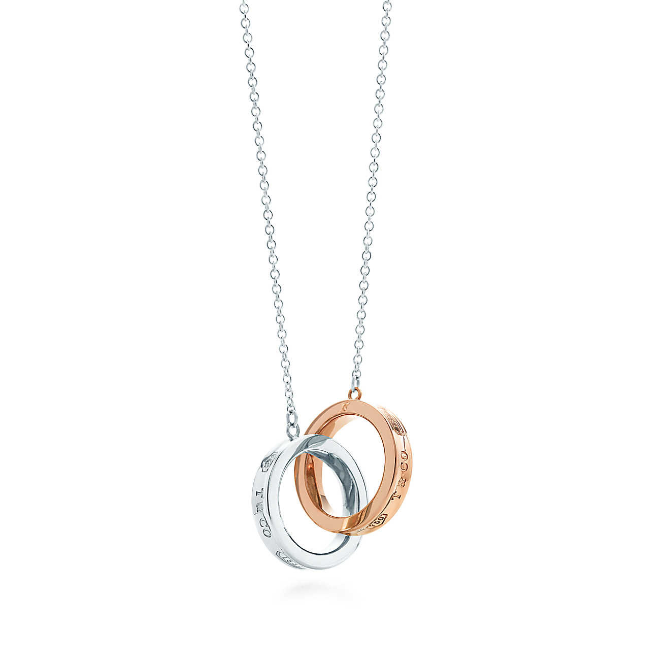 Interlocking Circle Necklace
 Tiffany 1837™ interlocking circles pendant in sterling