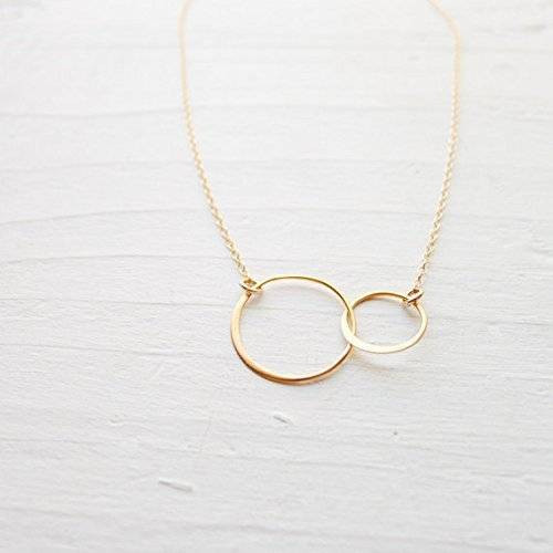 Interlocking Circle Necklace
 Amazon 2 Circle Pendant Gold Interlocking Circles