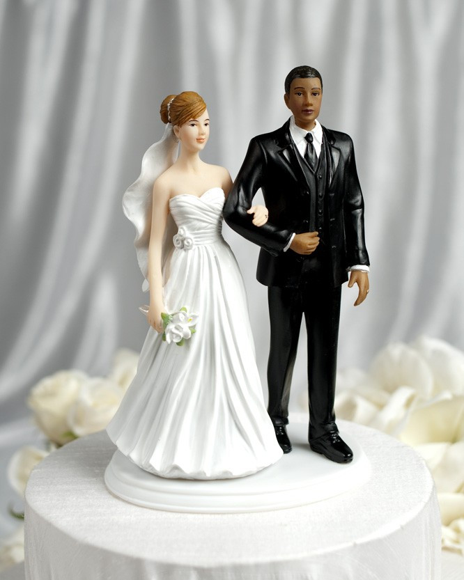 Interracial Wedding Cake Topper
 Interracial Multiple Ethnicities Wedding Cake Topper