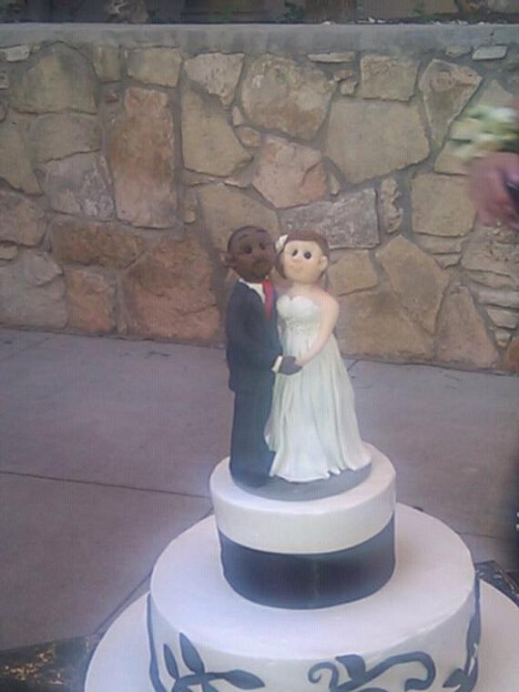 Interracial Wedding Cake Topper
 Interracial Wedding Cake Topper by lynnslittlecreations on