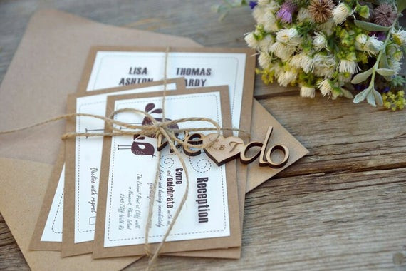 Invitation Kits Wedding
 Items similar to Rustic Wedding Invitation Kits Custom