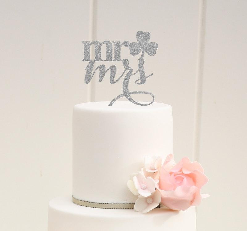 Irish Wedding Cake Toppers
 Mr And Mrs Clover Wedding Cake Topper Irish St Patricks