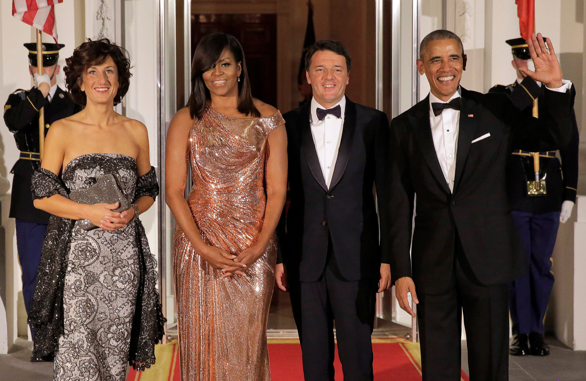 Italian State Dinner
 Obama fetes Italy leader in bittersweet final state