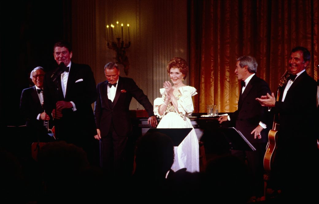 Italian State Dinner
 President and Mrs Reagan and Frank Sinatra Entertain at