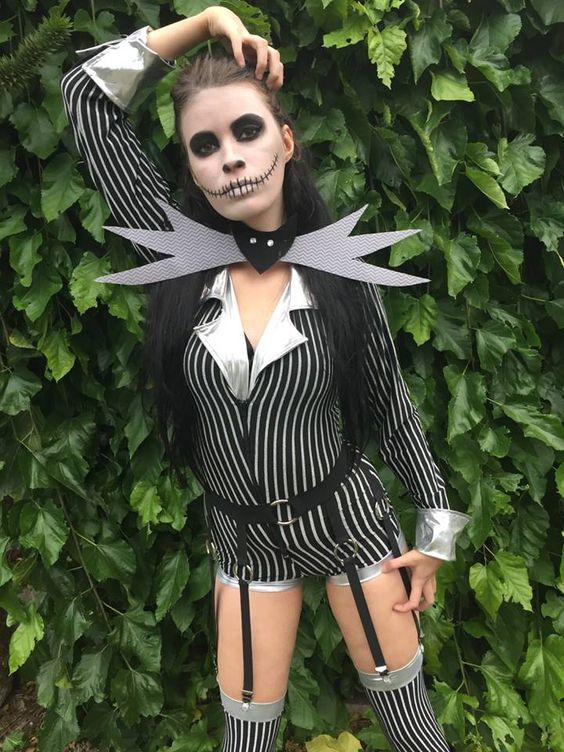 Jack Skellington DIY Costume
 15 Bold And Colorful Tim Burton Halloween Looks Styleoholic