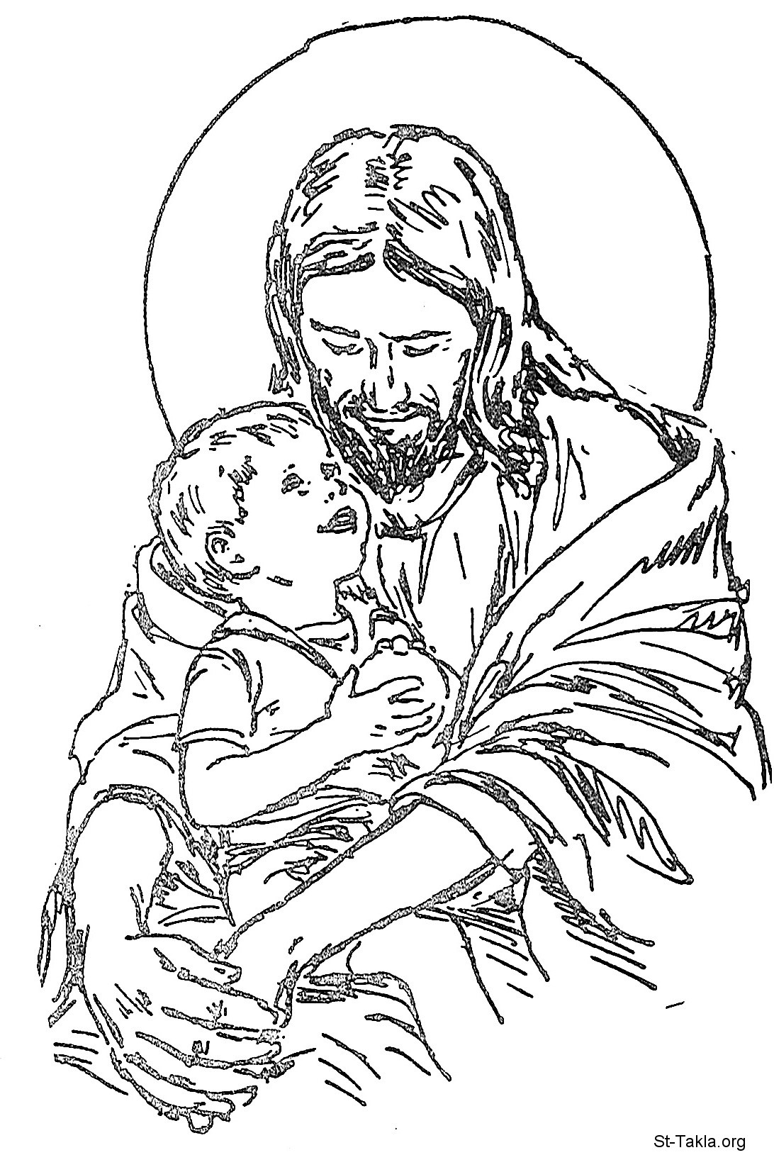 Jesus Coloring Pages For Adults
 Simple Pencil Jesus Coloring Pages