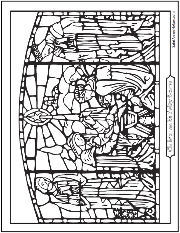 Jesus Coloring Pages For Adults
 21 Stained Glass Coloring Pages Church Window Printables