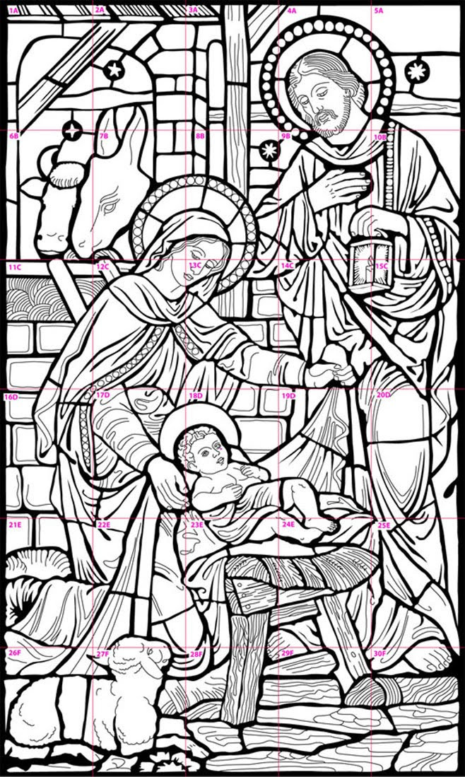 Jesus Coloring Pages For Adults
 Nativity Mural