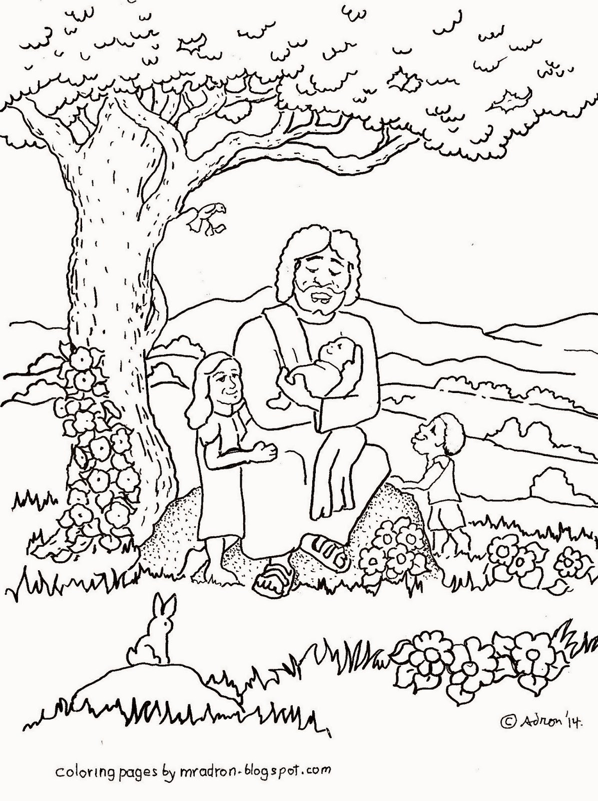 Jesus Loves The Little Children Coloring Page
 Coloring Jesus And The Children
