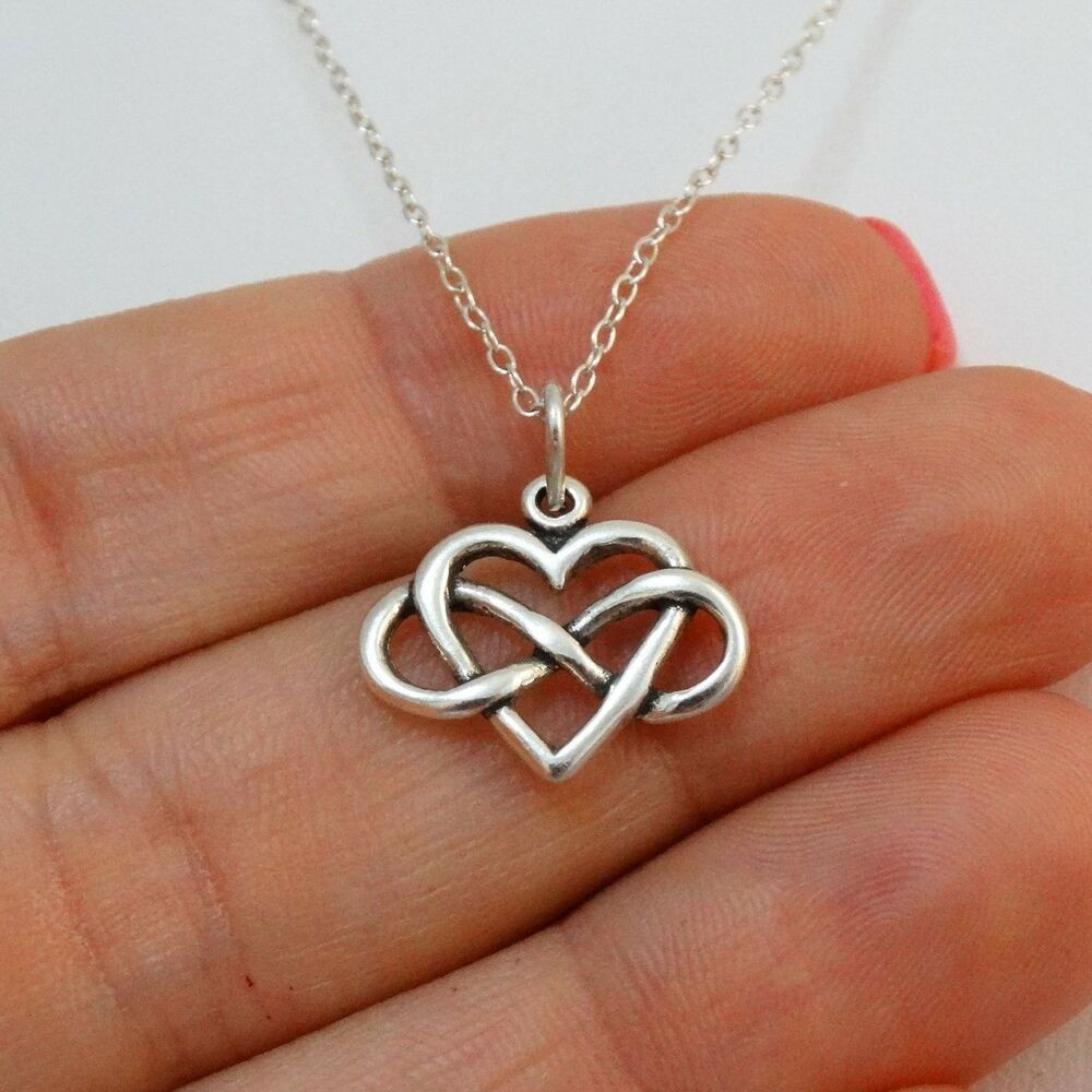Jewelry Gift Ideas For Girlfriend
 Infinity Heart Necklace 925 Sterling Silver Charm Love