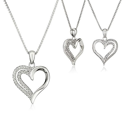 Jewelry Gift Ideas For Girlfriend
 B&E 925 Sterling Silver Heart Necklace Pendant Girlfriend