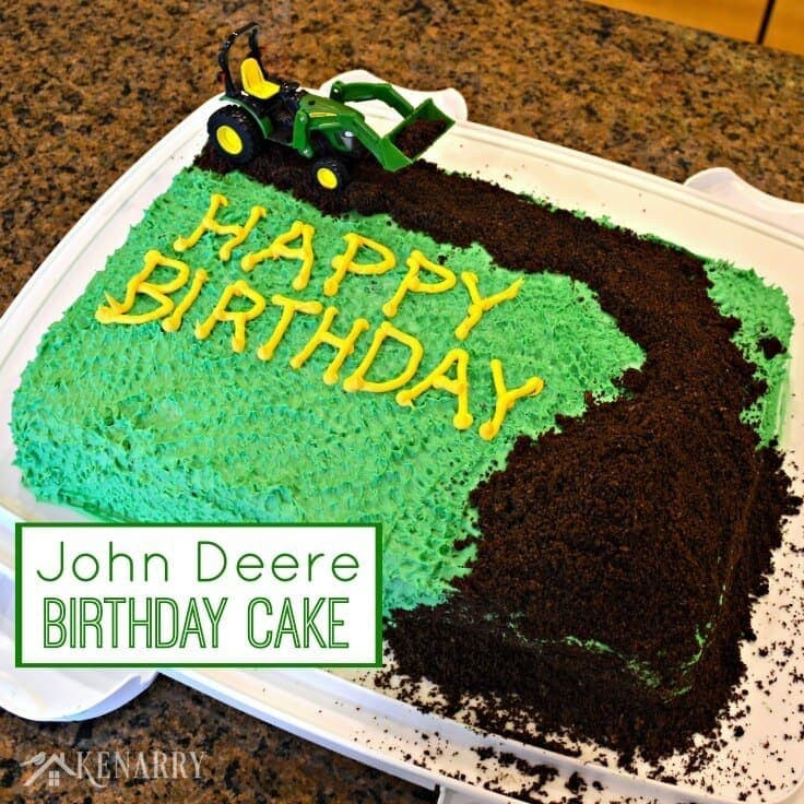 John Deere Birthday Cake
 John Deere Cake An Easy Tractor Birthday Idea