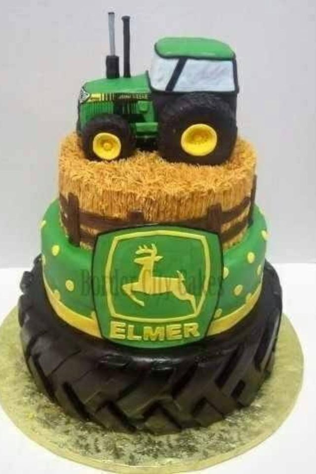 John Deere Birthday Cake
 17 Best images about John Deere Tractor Cakes on Pinterest