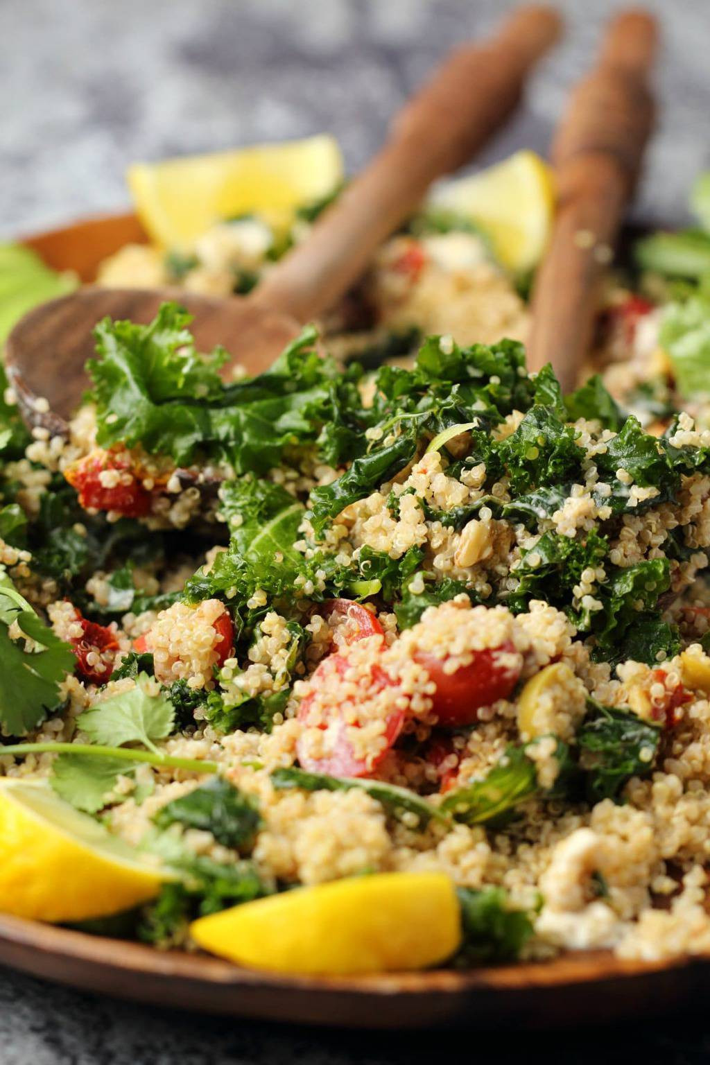 Kale Salad Recipes Vegan
 Vegan Kale Salad with Quinoa Loving It Vegan