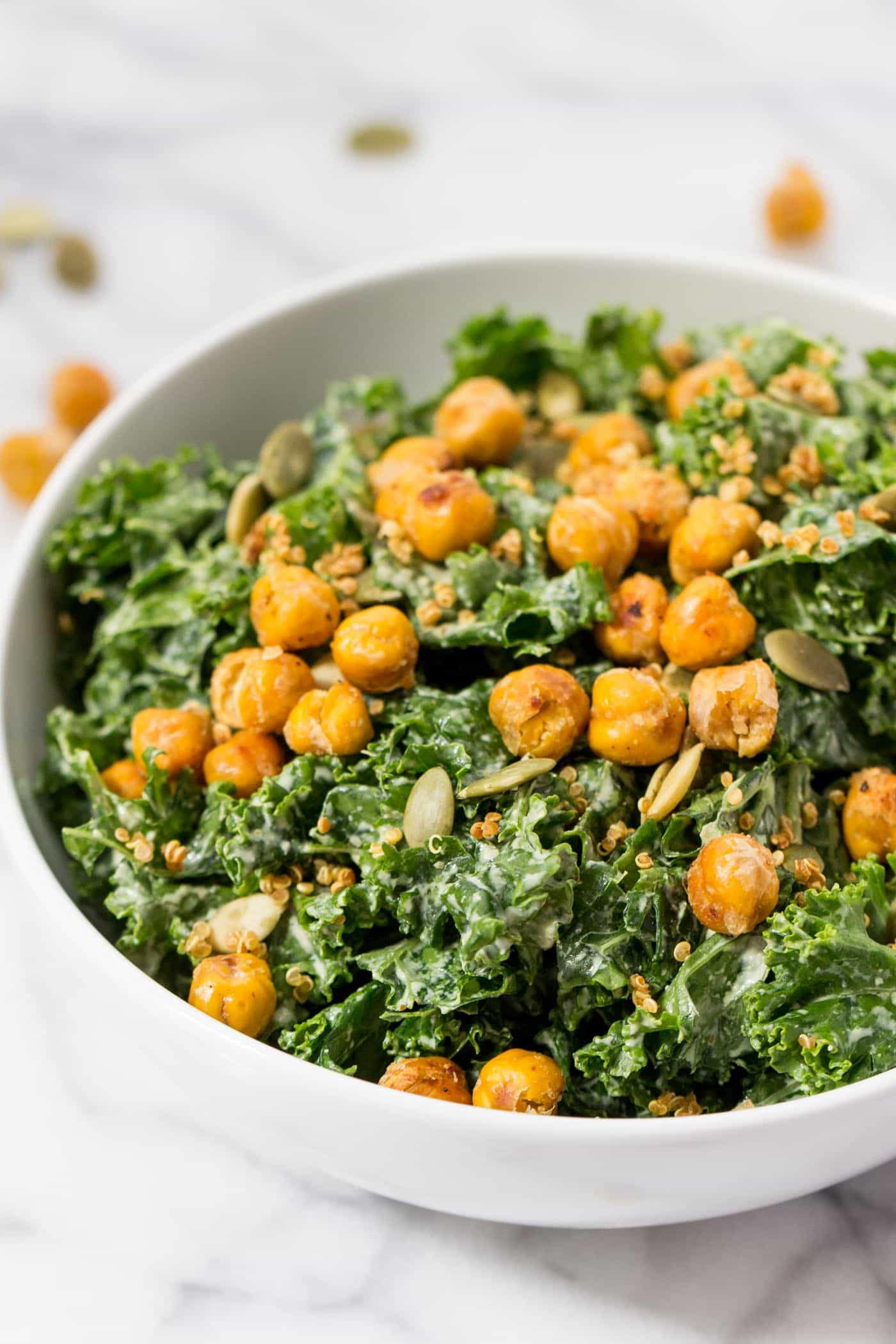 Kale Salad Recipes Vegan
 Vegan Kale Caesar Salad Recipe Simply Quinoa