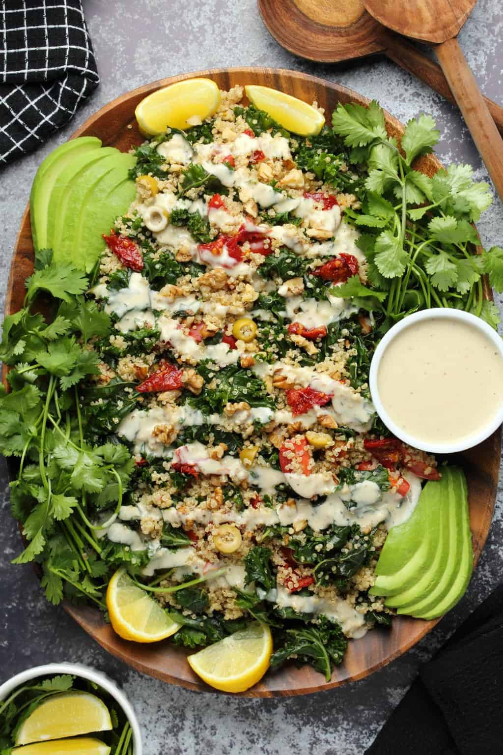 Kale Salad Recipes Vegan
 Vegan Kale Salad with Quinoa Loving It Vegan