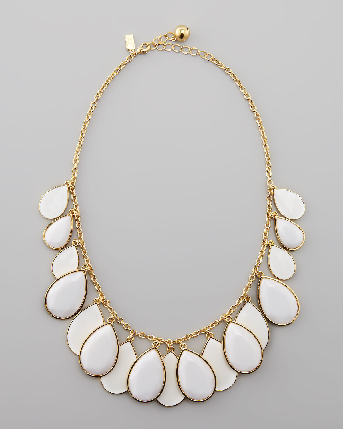 Kate Spade Necklaces
 Lyst Kate Spade Teardrop Necklace in White