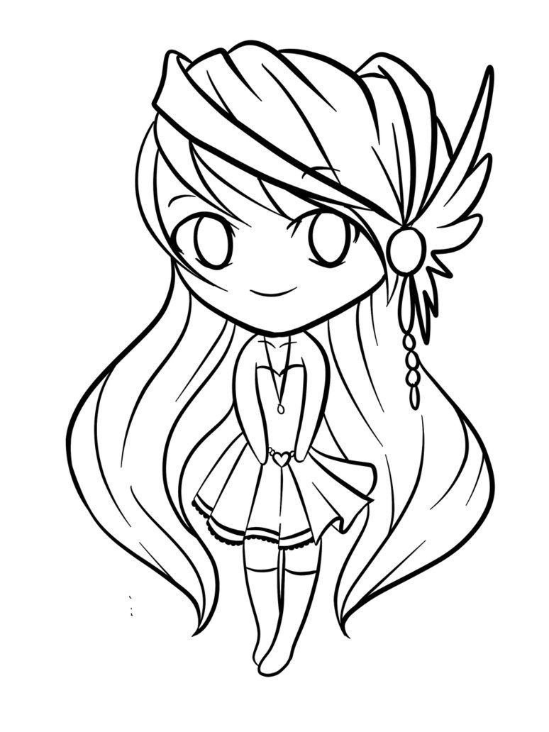 Kawaii Coloring Pages For Girls
 cute chibi coloring pages 675