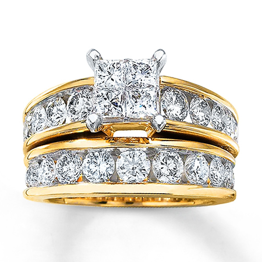 Kay Jewelers Wedding Ring Sets
 Diamond Bridal Set 3 Carats tw 14K Yellow Gold