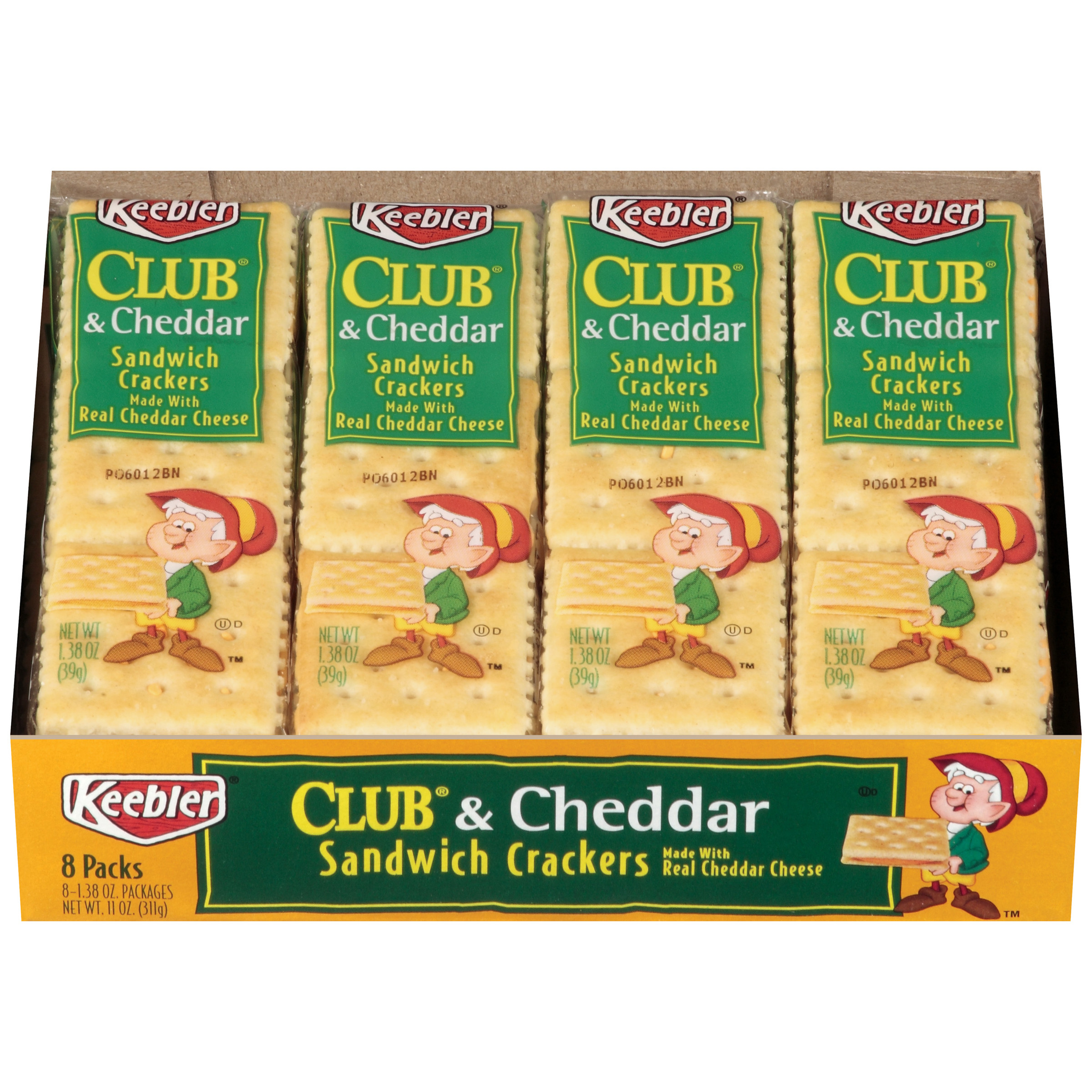Keebler Cheese Crackers
 Keebler Sandwich Crackers Club & Cheddar 8 1 38 oz