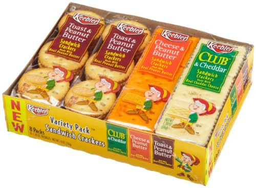 Keebler Cheese Crackers
 Keebler Sandwich Crackers Variety Pack 8 1 38 Ounce