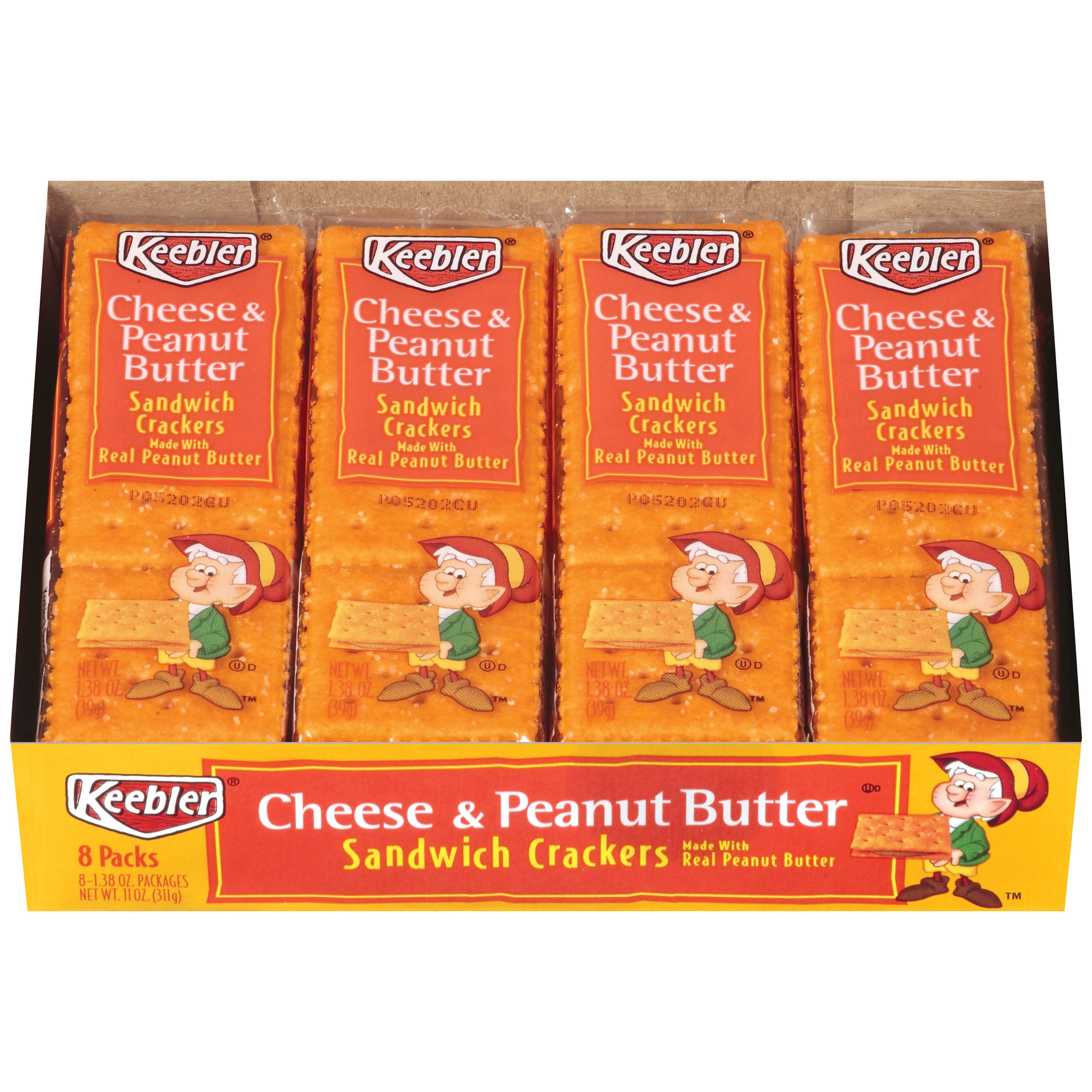 Keebler Cheese Crackers
 Keebler Sandwich Crackers Cheese & Peanut Butter 8 1