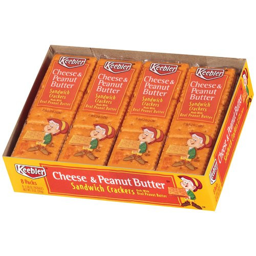 Keebler Cheese Crackers
 Keebler Sandwich Crackers Cheese & Peanut Butter 1 38 oz