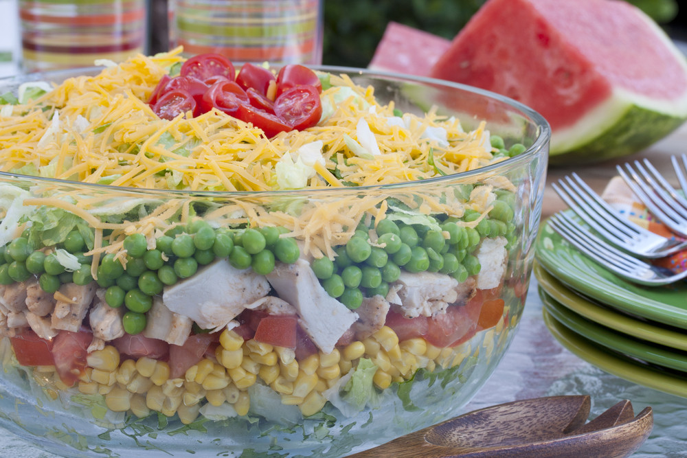 Kid Friendly Side Dishes For Potluck
 Rainbow Stacked Salad